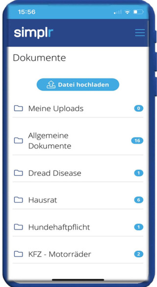Simplr App auf dem Handy