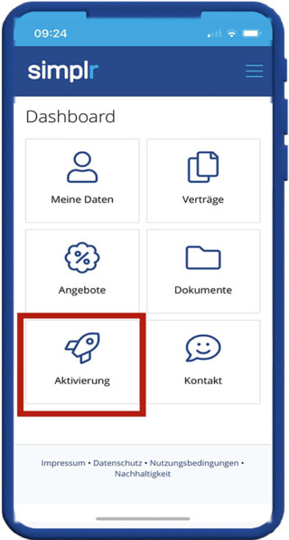 Simplr App auf dem Handy